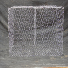Galvanized steel hexagonal gabion wire basket for stone retaining wall